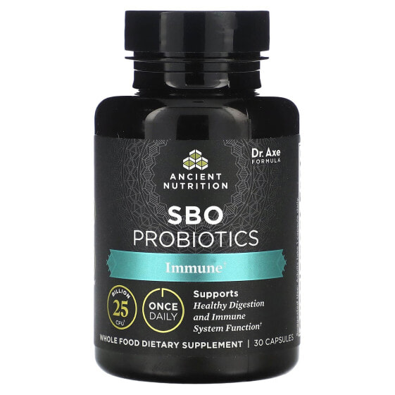 Пробиотики Ancient Nutrition SBO, Иммунитет, 25 миллиардов КОЕ, 30 капсул