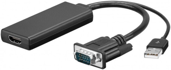 Goobay 67816 - 0.1 m - USB Type-A + VGA (D-Sub) - HDMI - Male - Female - 1920 x 1080 pixels