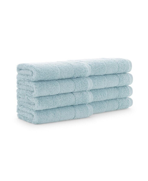 Luxury Turkish Washcloths, 8-Pack, 600 GSM, Extra Soft Plush, 13x13, Solid Color Options with Dobby Border