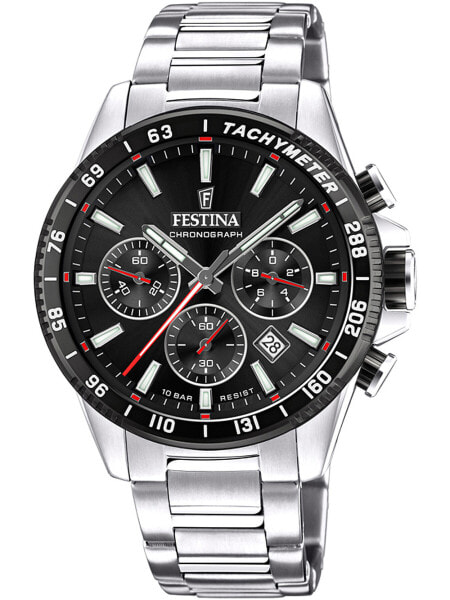 Festina F20560/6 Timeless Chronograph Mens Watch 45mm 10ATM