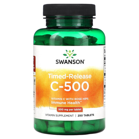 Витамин C Swanson Timed-Release C-500, 500 мг, 250 таблеток