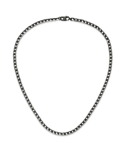 Chisel stainless Steel Brushed Black IP-plated Curb Chain Necklace