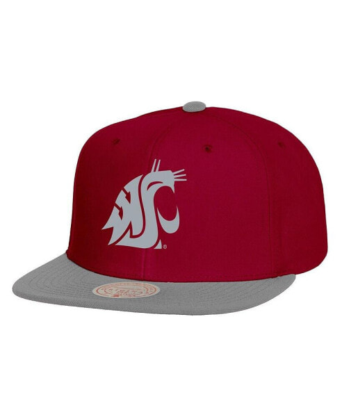 Men's Crimson/Gray Washington State Cougars 2-Tone 2.0 Snapback Hat