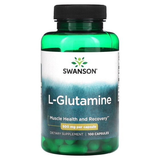 Аминокислоты Swanson L-Glutamine 500 мг, 100 капсул