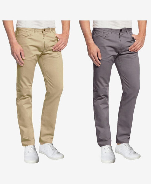 Men's 5-Pocket Ultra-Stretch Skinny Fit Chino Pants, Pack of 2