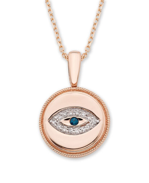 Macy's diamond (1/20 ct. t.w.) Evil Eye Pendant in 14k Yellow or Rose Gold