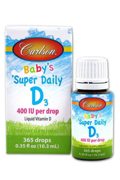 Carlson Super Daily D3 for Baby Жидкий витамин Д3 400 МЕ для детей 10.3 мл