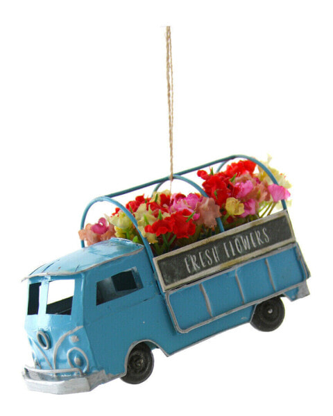 Cody Foster Fresh Flowers Truck Ornament Blue