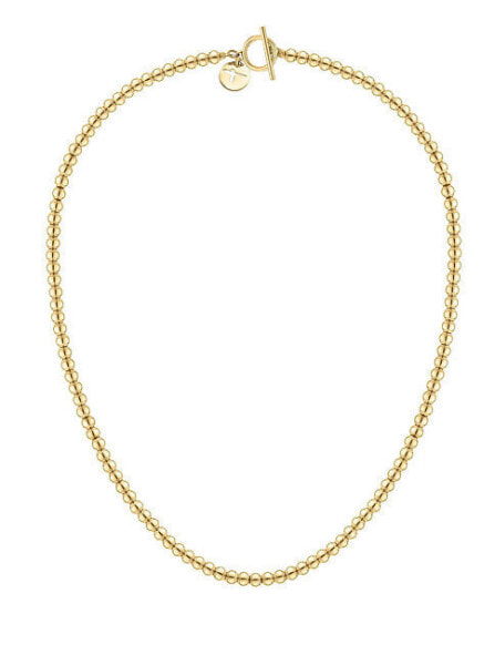 Gold-plated ball necklace TJ-0134-N-40