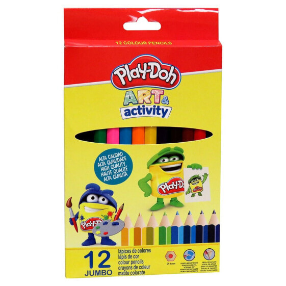 PLAY-DOH 12 Colors Jumbo Colour Pencils In Box