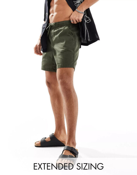 ASOS DESIGN slim chino shorts in khaki