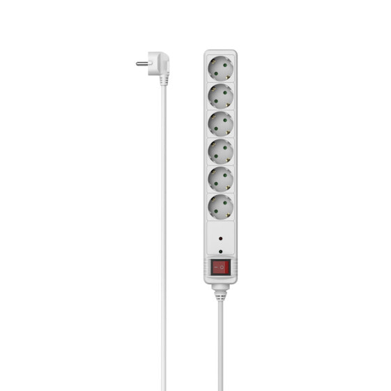 Hama Steckdosenleiste 6-fachÜberspannungsschutz Schalter 1.4 m Weiß - Power Strip - 1.4 m