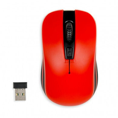 Беспроводная оптическая мышь iBOX LORIINI - Ambidextrous - RF Wireless - 1600 DPI - Черный - Красный
