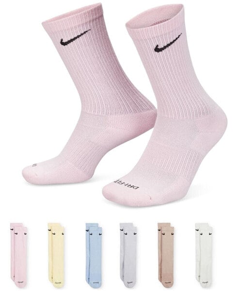 Unisex Everyday Plus Cushioned Training Crew Socks (6 Pairs)