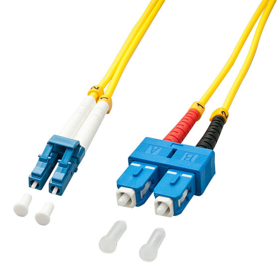 Lindy 20m OS2 LC - SC Duplex волоконно-оптический кабель Желтый 47476