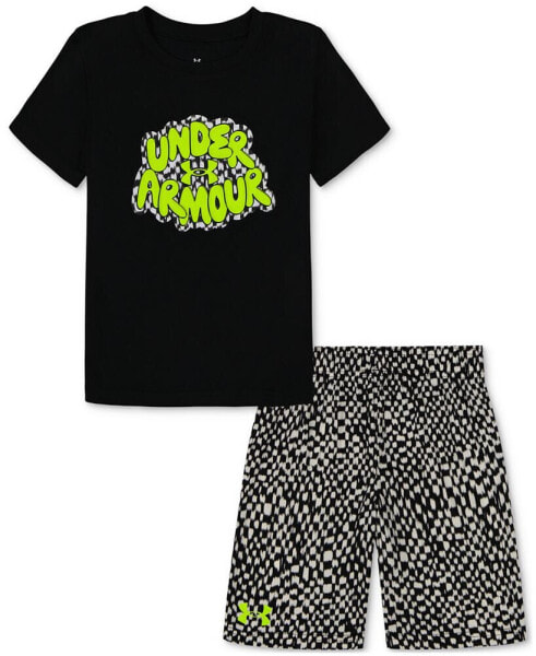 Toddler & Little Boys Logo T-Shirt & Printed Shorts, 2 Piece Set