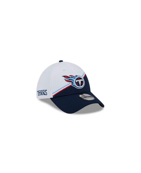 Men's White, Navy Tennessee Titans 2023 NFL Sideline 39THIRTY Flex Hat