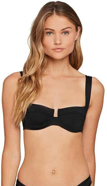 L*Space 273918 Women's Camellia Bikini Top, Black, XL-XXXL