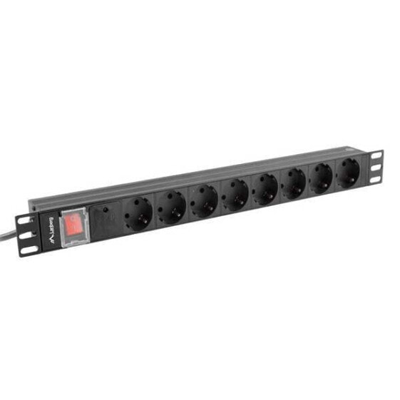 LANBERG PDU-08F-0200-BK 1U Rack Power Strip 8 Outlets