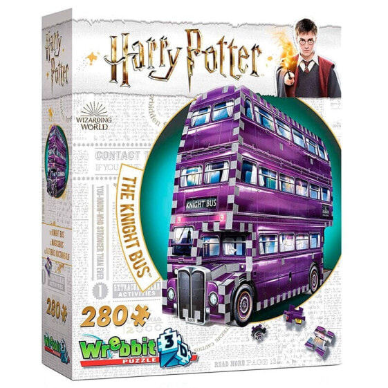 Пазл трехмерный для детей WREBBIT Harry Potter Knight Bus 280 деталей