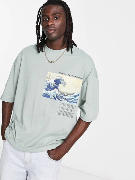 Футболка ASOS Oversize with Great Wave