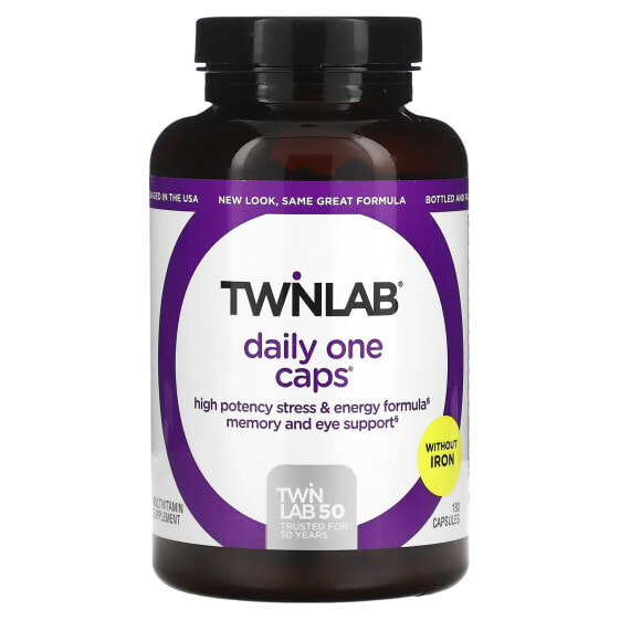 Twinlab, Daily One Caps, без железа, 180 капсул