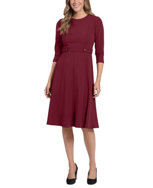 Women's Tab-Waist Fit & Flare Dress