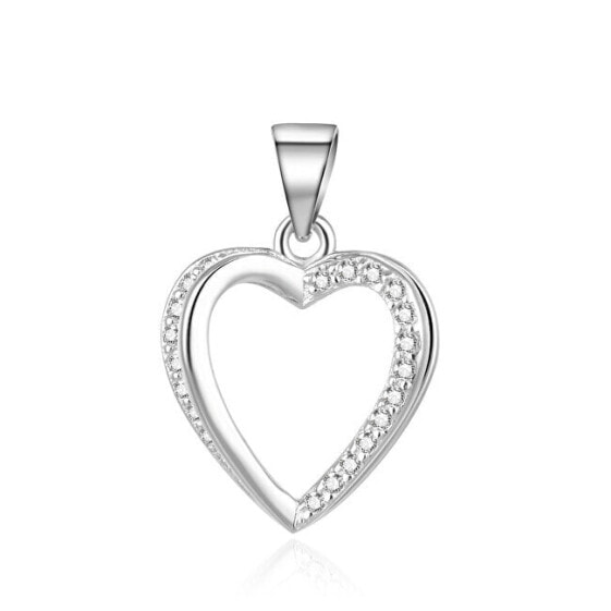 Gentle silver heart pendant AGH295