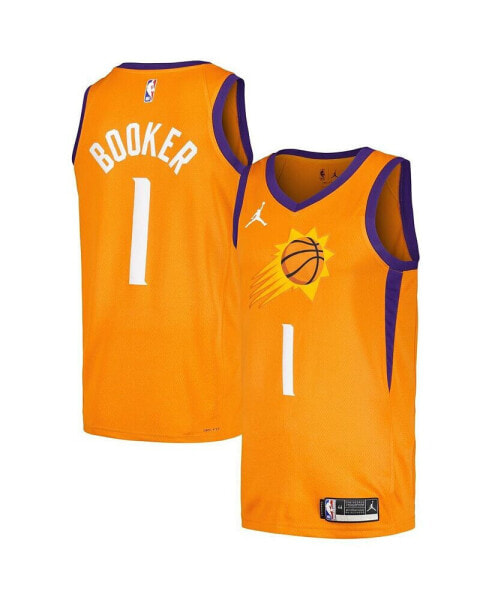 Men's Devin Booker Orange Phoenix Suns Swingman jersey Player Jersey - Statement Edition