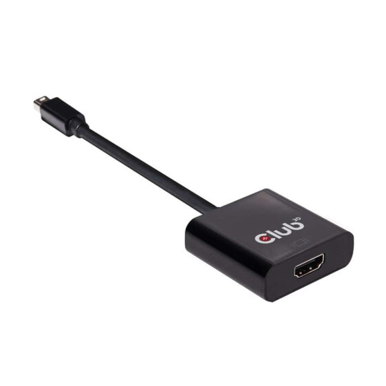 Club 3D Mini DisplayPort 1.2 to HDMI 2.0 UHD Active Adapter, DisplayPort 1.2, HDMI 2.0, 0.15 m, Black