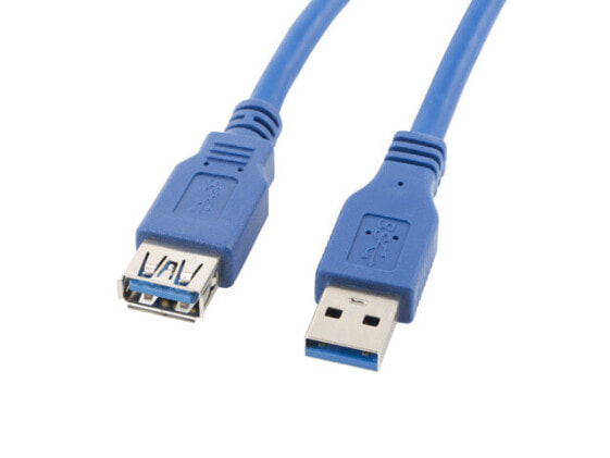 Кабель USB Lanberg CA-US3E-10CC-0018-B - 1,8 м - USB A - USB A - 600 Mбит/с - Синий