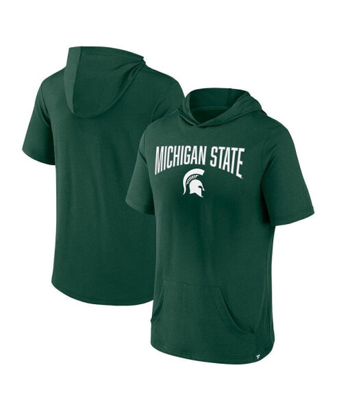 Men's Green Michigan State Spartans Outline Lower Arch Hoodie T-shirt
