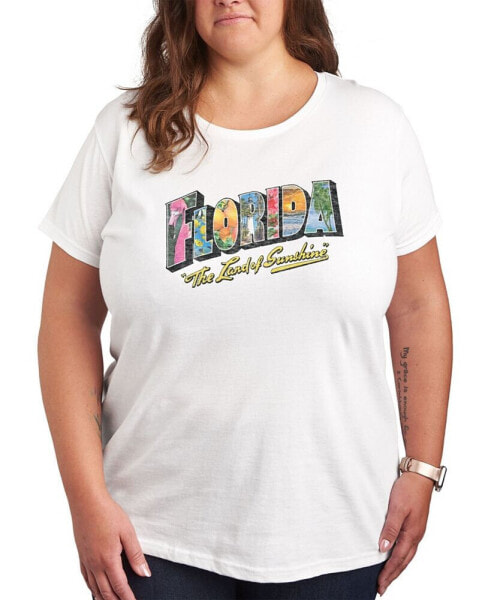 Air Waves Trendy Plus Size Florida Graphic T-Shirt