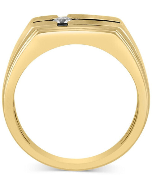 EFFY® Men's Diamond East-West Cross Ring (1/6 ct. t.w.) in 14k Gold