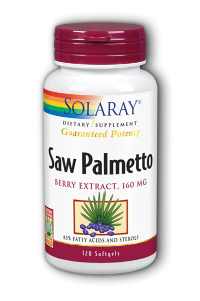 Solaray Saw Palmetto Berry Extract Экстракт ягод со пальметто 160 мг 120 гелевых капсул