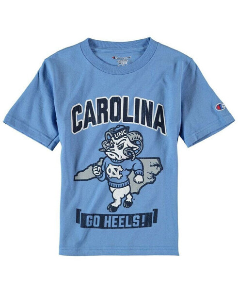 Big Boys Carolina Blue North Carolina Tar Heels Strong Mascot T-shirt