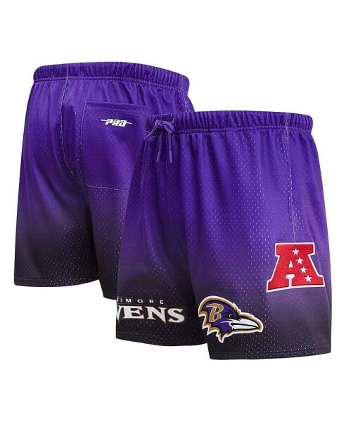 Men's Black, Purple Baltimore Ravens Ombre Mesh Shorts