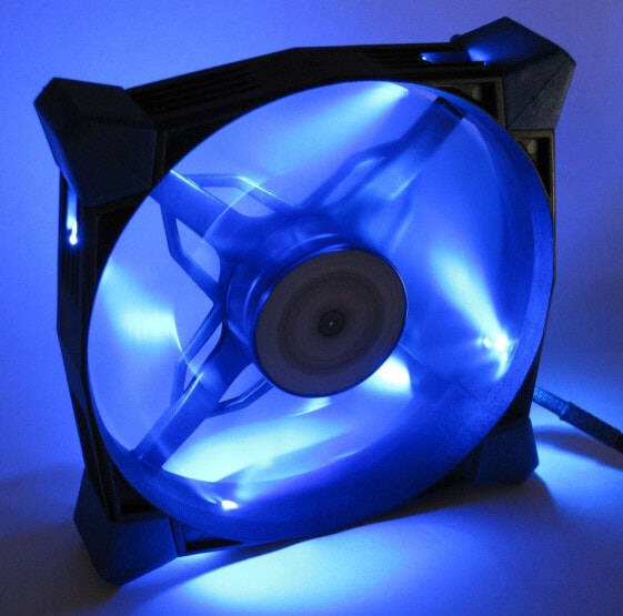 Inter-Tech N-120-B - Fan - 19 dB - Black - Blue