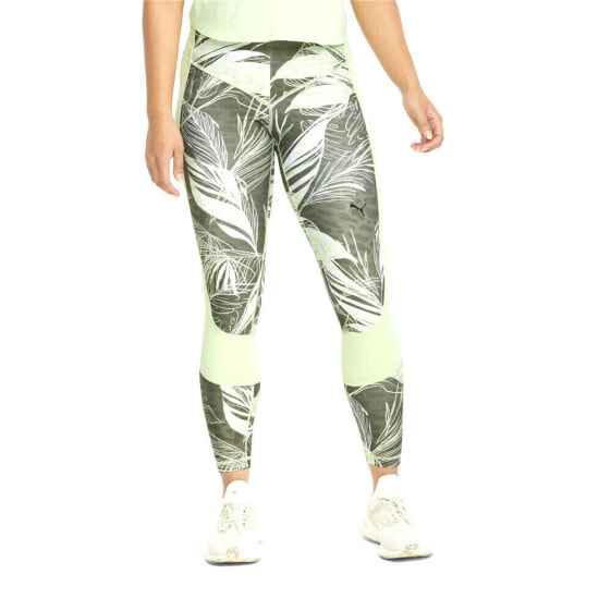 Puma Eversculpt Printed High Waist 78 Training Leggings Womens Green Athletic Ca