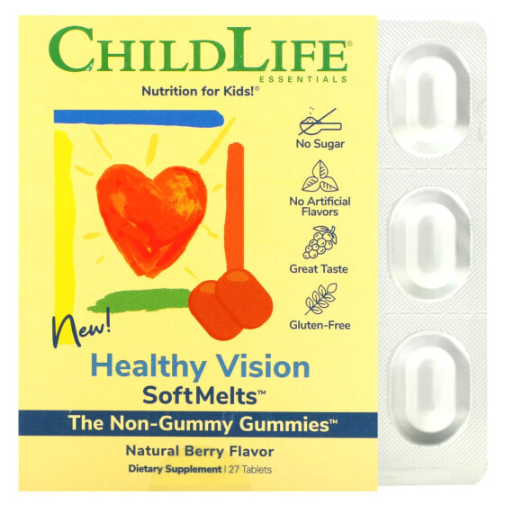 Healthy Vision SoftMelts, Natural Berry, 27 Tablets
