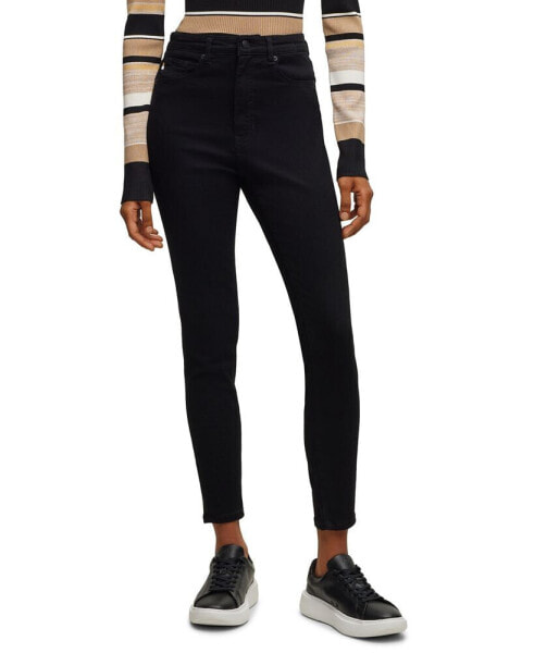 Women's High-Waisted Cropped Jeans