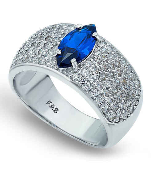 КольцоMacy's Blue CZ Marquise Center