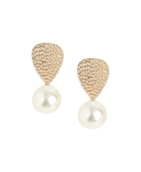 Women's Silver Snowball Drop Earrings