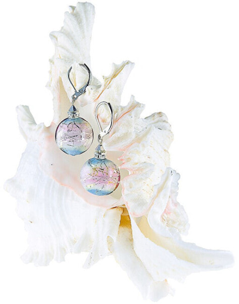 Очаровательные серьги Pastel Dream с чистым серебром и жемчугом Lampglas ERO8