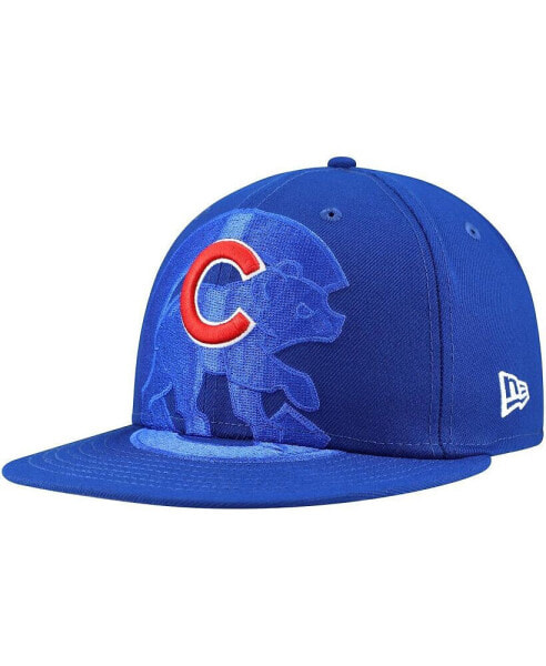 Men's Royal Chicago Cubs Shadow Logo 59FIFTY Fitted Hat