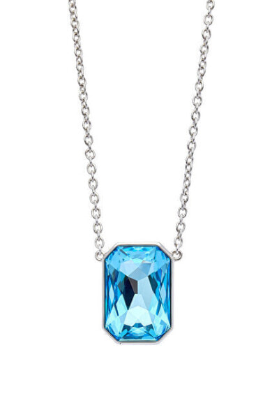 Decent necklace with blue Swarovski crystal 12449 202