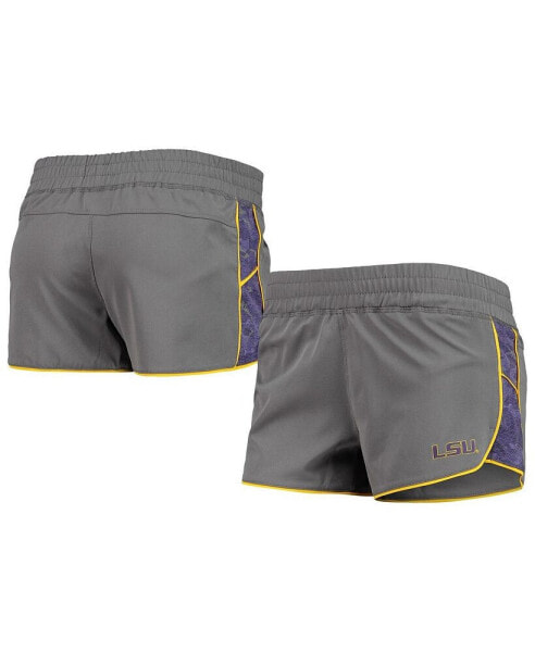 Women's Gray, Purple LSU Tigers Pamela Lined Shorts