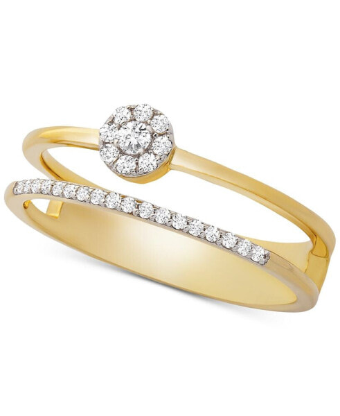 Diamond Cluster Double Ring (1/6 ct. t.w.) in 14k Gold, Created for Macy's