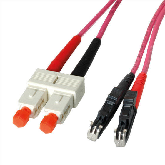 LEONI Kerpen LWL-Kbl OM4 RuM/Shr. E2000/SC 2m - Cable - 2 m