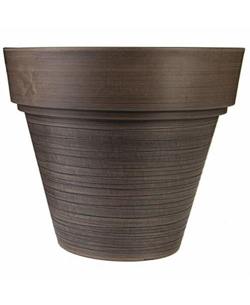 Gardener Select Wide Rim Flower Planter Brown 11.75" D x 9.75" H